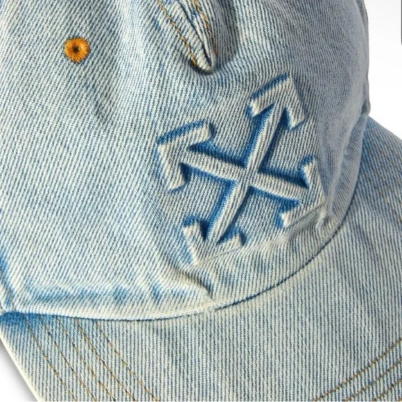 🔥SALE $550 NWT OFF-WHITE DENIM BASEBALL HAT